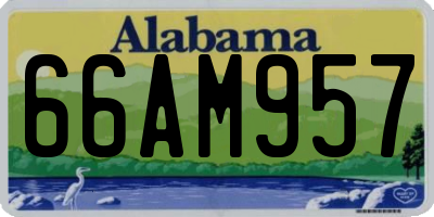 AL license plate 66AM957