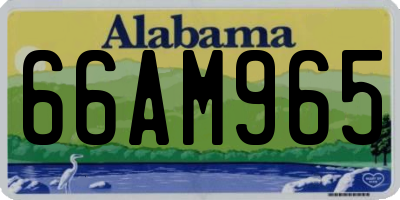 AL license plate 66AM965
