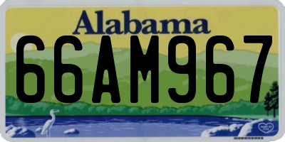 AL license plate 66AM967