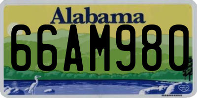 AL license plate 66AM980