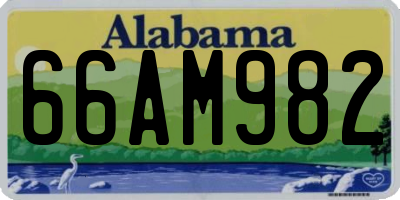AL license plate 66AM982