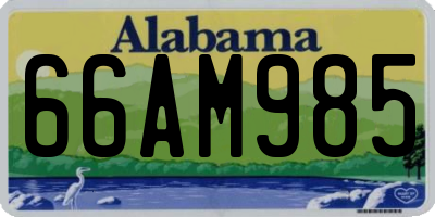 AL license plate 66AM985