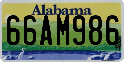 AL license plate 66AM986
