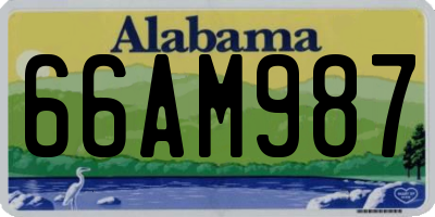 AL license plate 66AM987