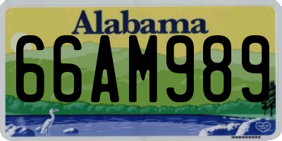 AL license plate 66AM989