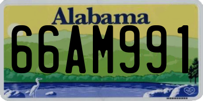 AL license plate 66AM991
