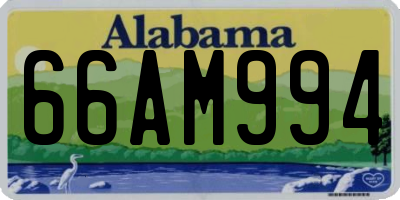 AL license plate 66AM994