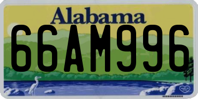 AL license plate 66AM996