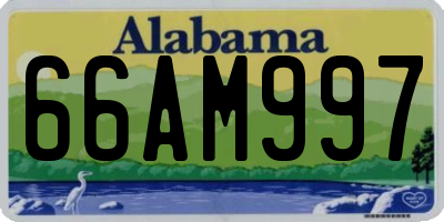 AL license plate 66AM997