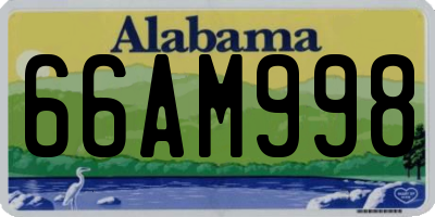 AL license plate 66AM998