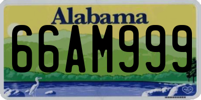 AL license plate 66AM999