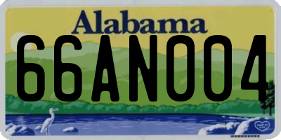 AL license plate 66AN004
