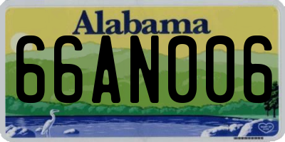 AL license plate 66AN006