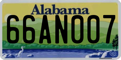 AL license plate 66AN007