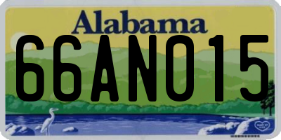 AL license plate 66AN015