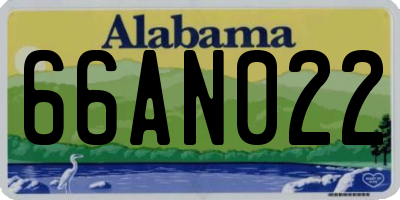 AL license plate 66AN022