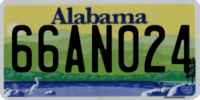 AL license plate 66AN024