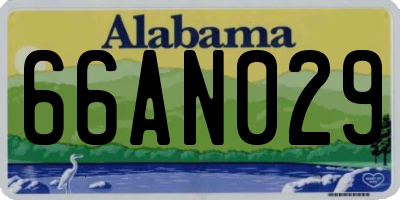 AL license plate 66AN029