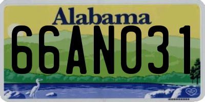 AL license plate 66AN031