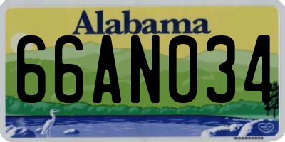 AL license plate 66AN034