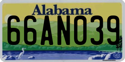 AL license plate 66AN039