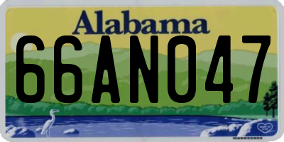 AL license plate 66AN047