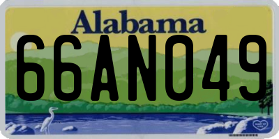 AL license plate 66AN049