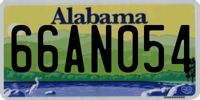 AL license plate 66AN054