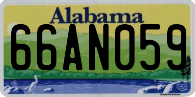 AL license plate 66AN059