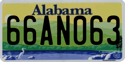 AL license plate 66AN063