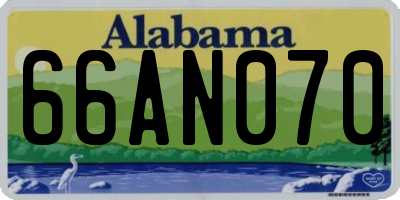 AL license plate 66AN070