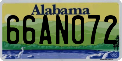 AL license plate 66AN072