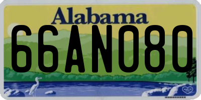 AL license plate 66AN080
