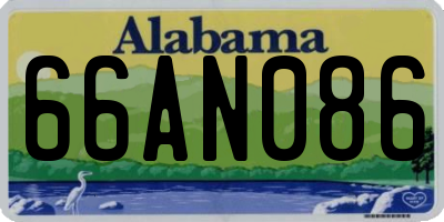 AL license plate 66AN086