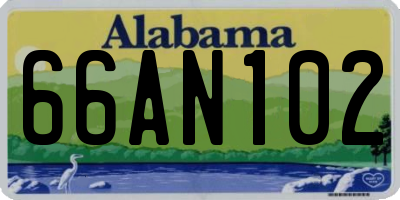 AL license plate 66AN102