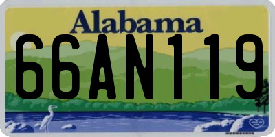 AL license plate 66AN119