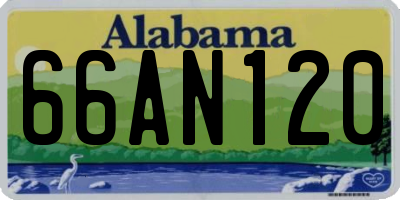 AL license plate 66AN120