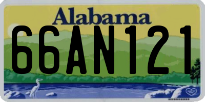 AL license plate 66AN121