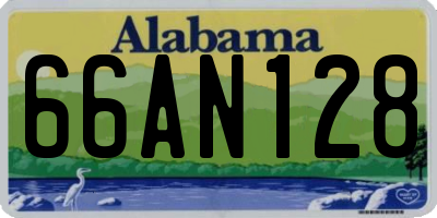 AL license plate 66AN128