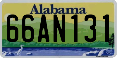 AL license plate 66AN131