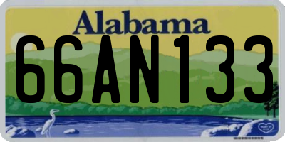 AL license plate 66AN133