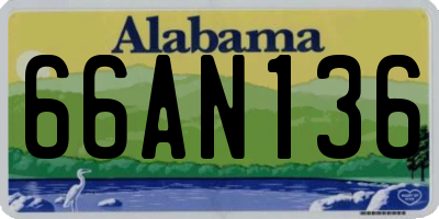 AL license plate 66AN136