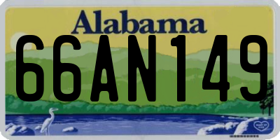 AL license plate 66AN149