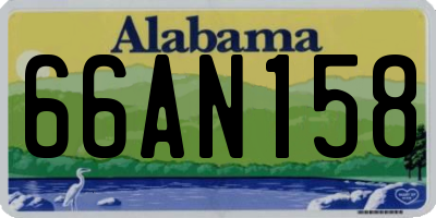 AL license plate 66AN158