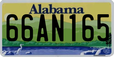 AL license plate 66AN165