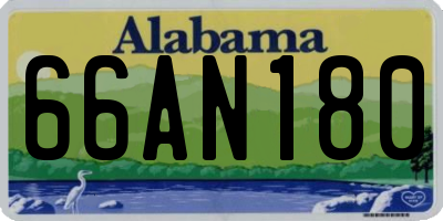 AL license plate 66AN180