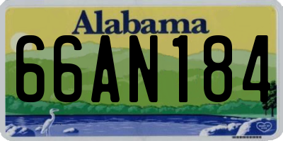 AL license plate 66AN184