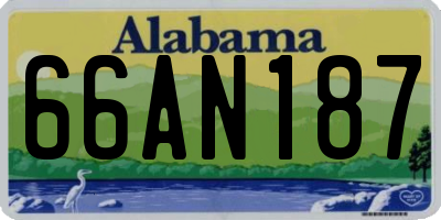 AL license plate 66AN187