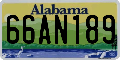 AL license plate 66AN189