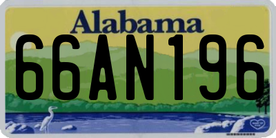 AL license plate 66AN196